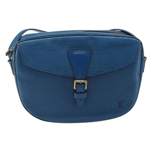 Authentic LOUIS VUITTON Epi June Feuille Shoulder Bag Blue M52155 LV - Picture 5 of 16